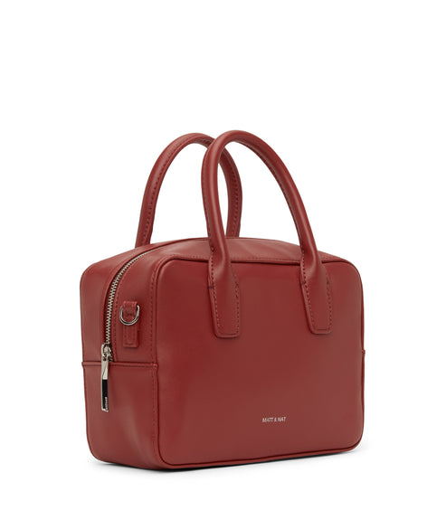 ARLIE Small Vegan Satchel - Loom | Color: Red - variant::gala