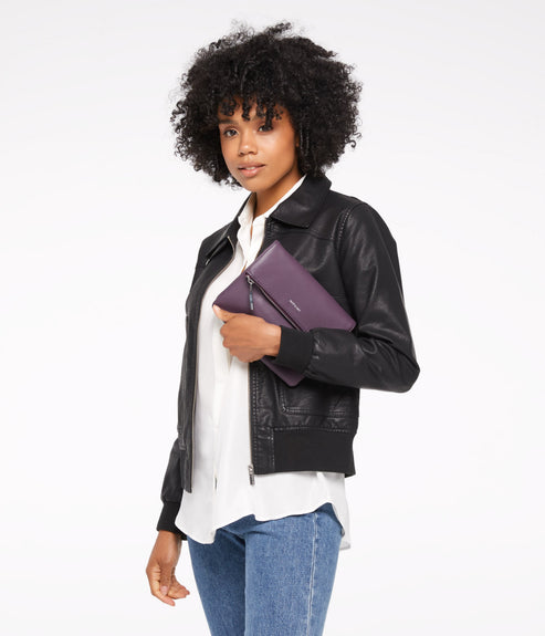 HILEY Vegan Crossbody Bag - Loom | Color: Purple - variant::mulberry