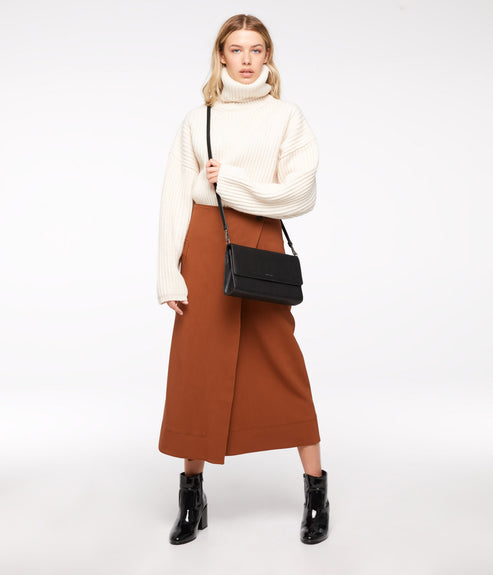 DREWLG Large Vegan Crossbody Bag - Vintage | Color: Green - variant::sage