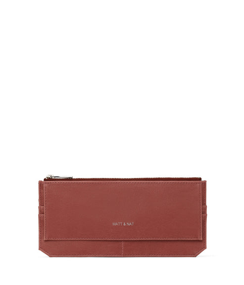 PERLA Vegan Flat Wallet - Vintage | Color: Pink - variant::heirloom