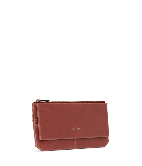 PERLA Vegan Flat Wallet - Vintage | Color: Pink - variant::heirloom