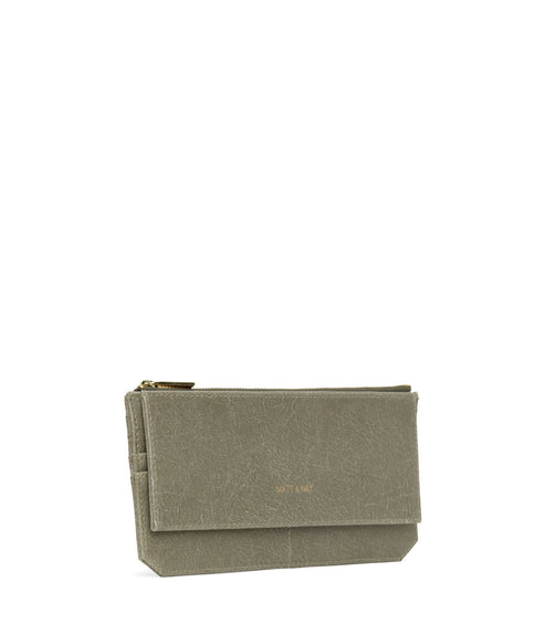 PERLA Vegan Flat Wallet - Vintage | Color: Green - variant::sage