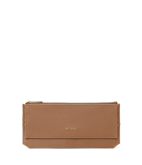 PERLA Vegan Flat Wallet - Vintage | Color: Tan - variant::soy