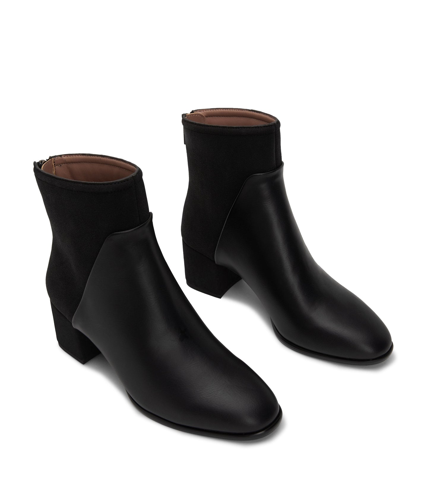 DEA Women's Vegan Mid Heel Boots | Color: Black - variant::black