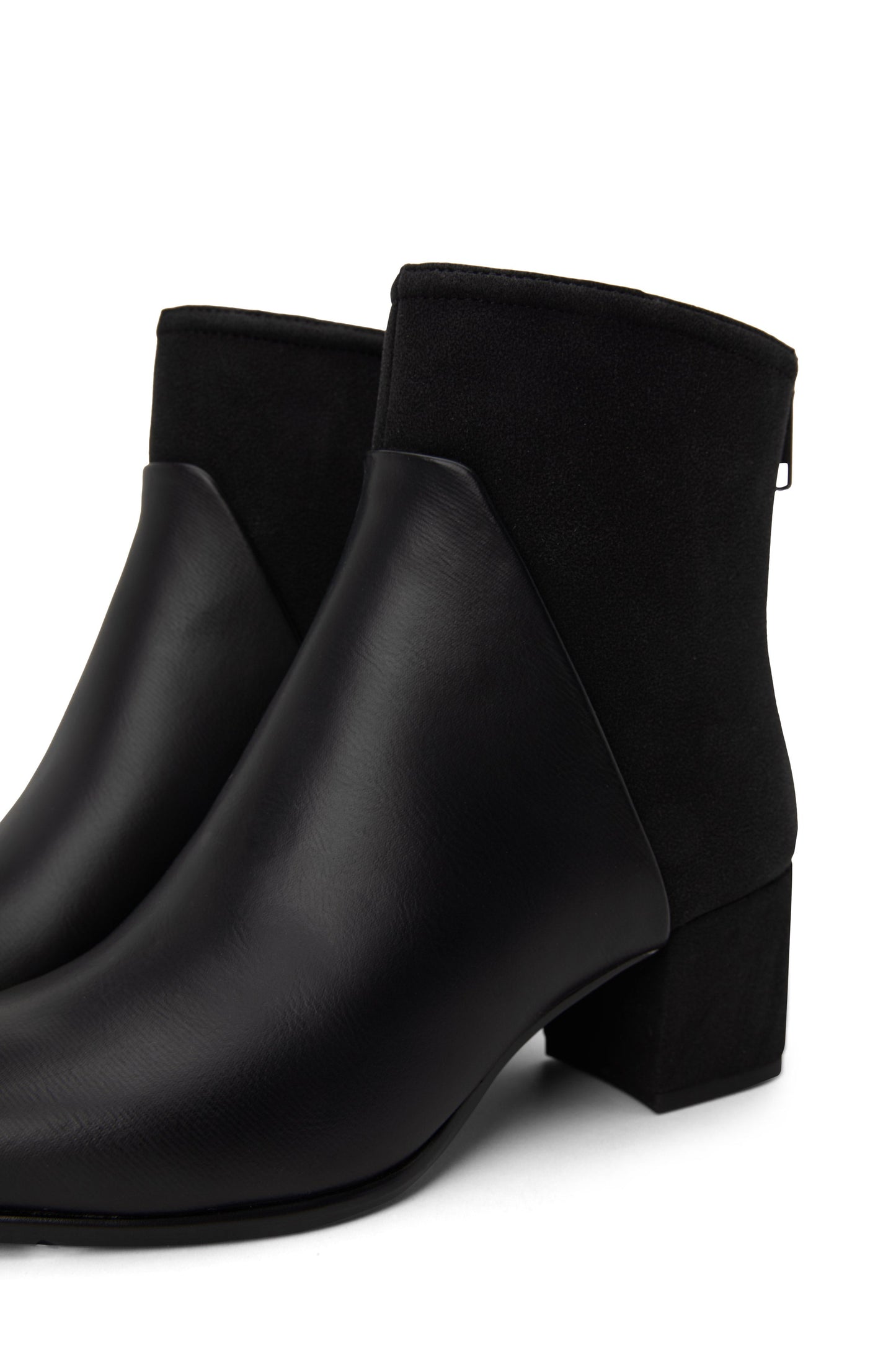DEA Women's Vegan Mid Heel Boots | Color: Black - variant::black