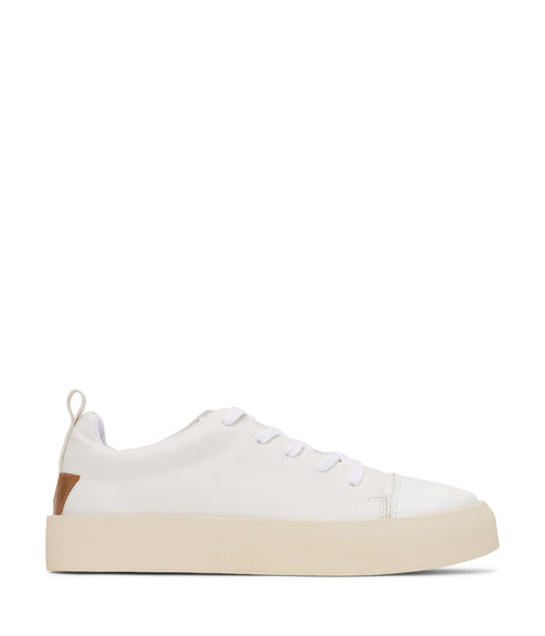 MARCI Women's Vegan Sneakers | Color: White, Bronze - variant::whibro