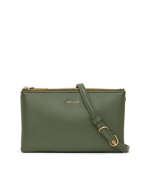 TRIPLET Vegan Crossbody Bag - Loom | Color: Green - variant::stem