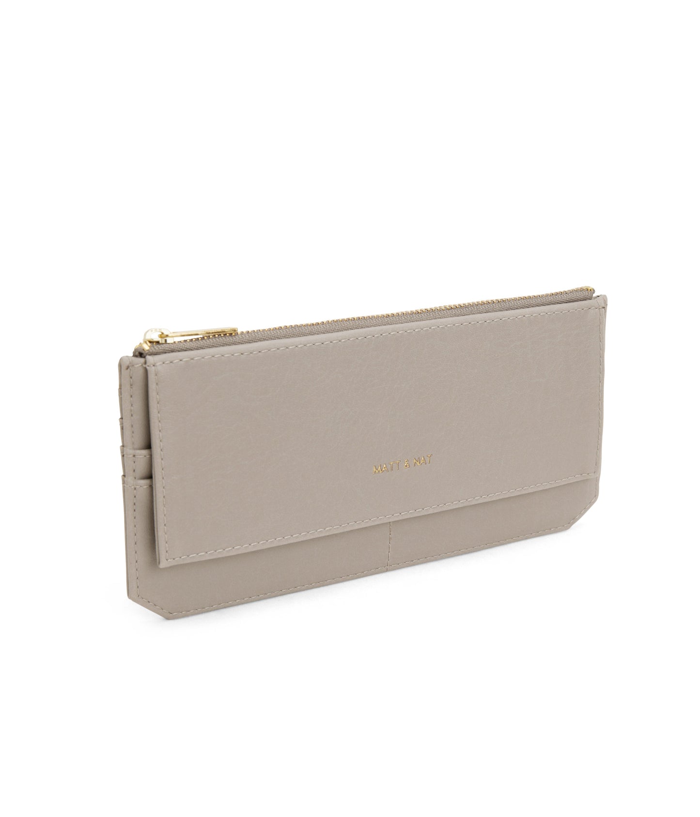 PERLA Vegan Flat Wallet - Vintage | Color: Grey - variant::wave