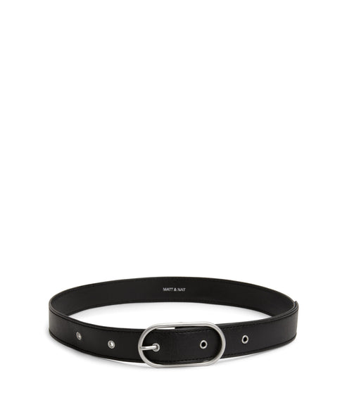 NEIL Women's Vegan Leather Belt | Color: Black - variant::black