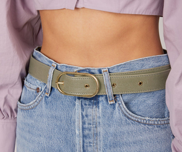 NEIL Women's Vegan Leather Belt | Color: Red - variant::barn