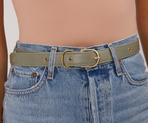 PARO Women's Vegan D-Ring Belt | Color: Black - variant::black