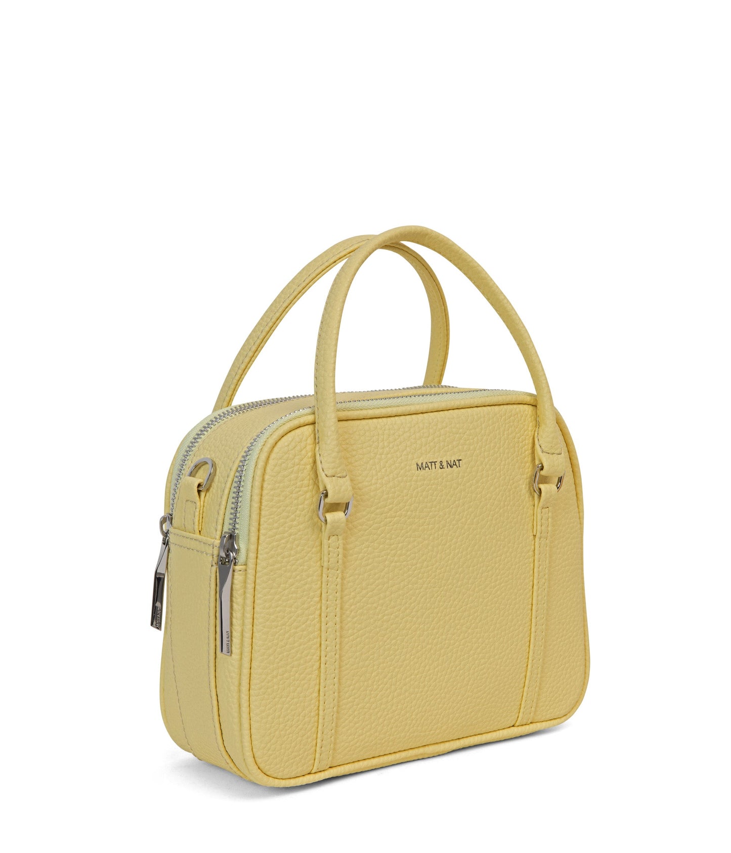 SABBI Small Vegan Satchel - Purity | Color: Yellow - variant::daffodil
