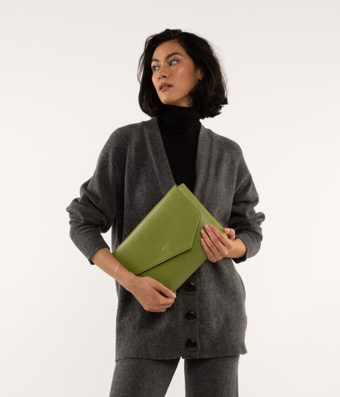 RIYA Vegan Clutch - Vintage | Color: Green - variant::frog