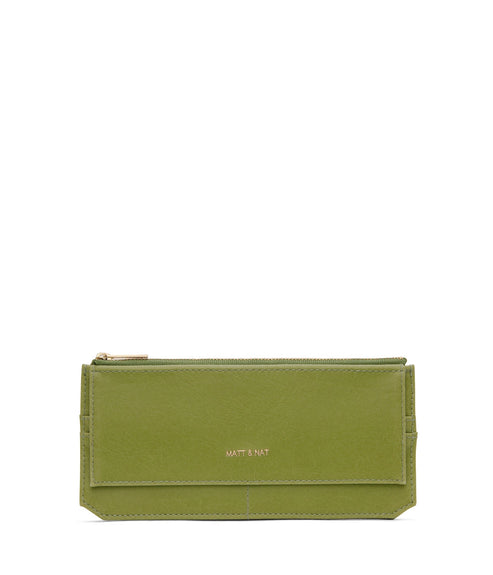 PERLA Vegan Flat Wallet - Vintage | Color: Green - variant::frog