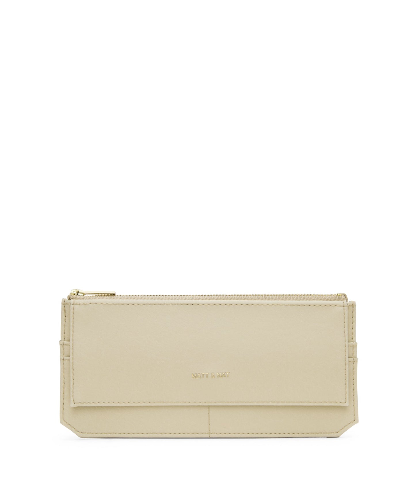 PERLA Vegan Flat Wallet - Vintage | Color: White - variant::vanilla