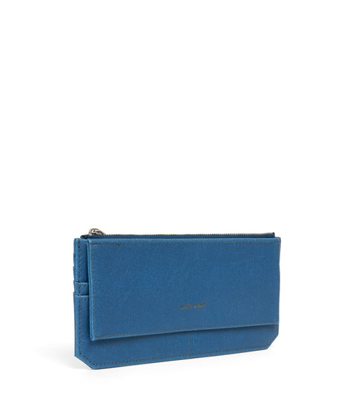 PERLA Vegan Flat Wallet - Vintage | Color: Blue - variant::bluejay