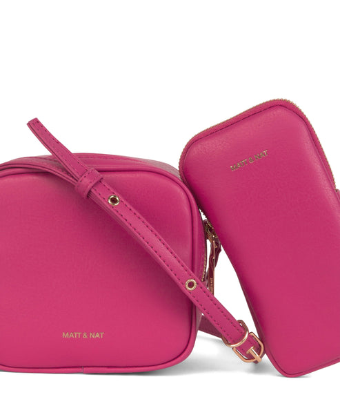 SWAE Vegan Crossbody Bag - Arbor | Color: Pink - variant::dragonfruit