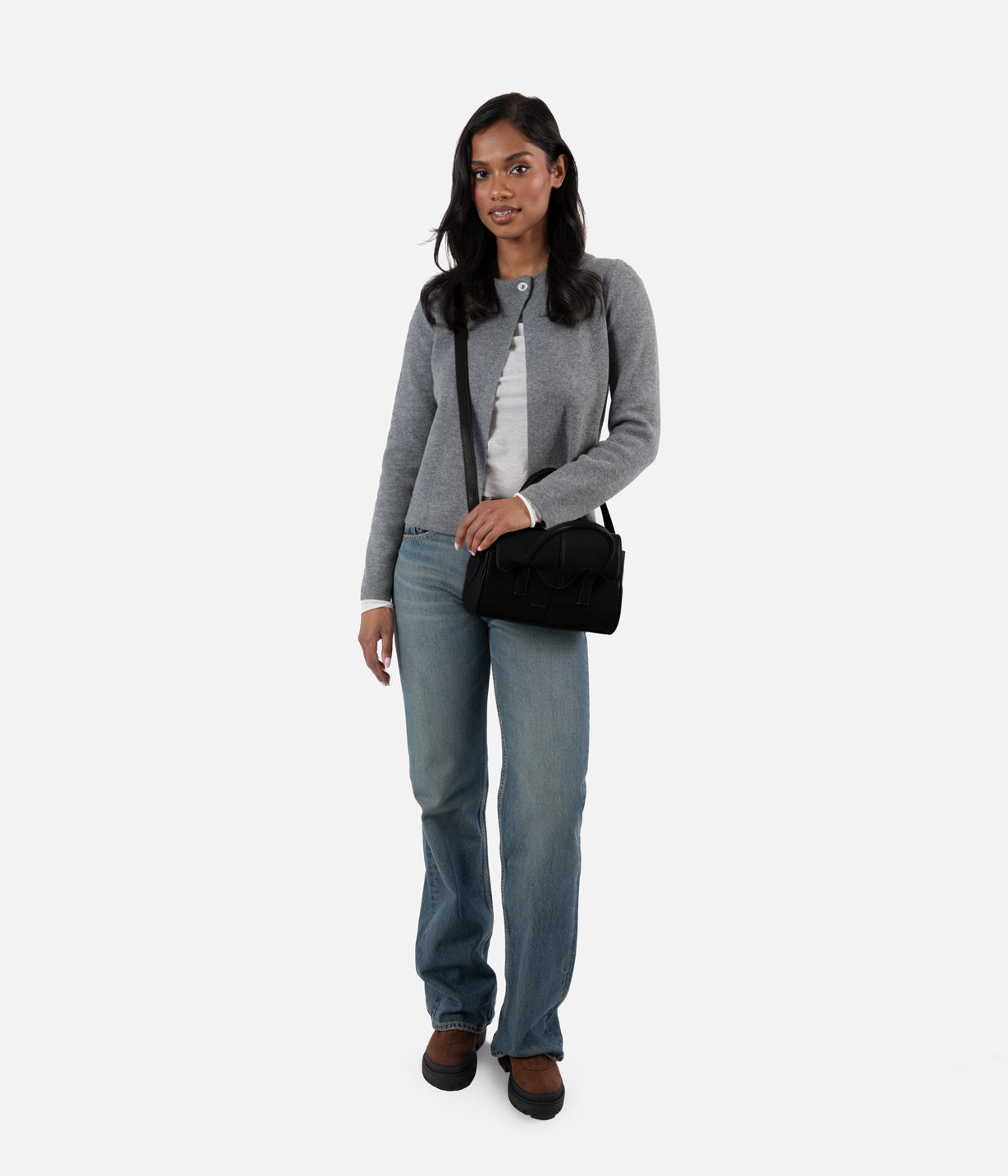 GABBY Vegan Satchel - Arbor | Color: White, Beige - variant::macadamia