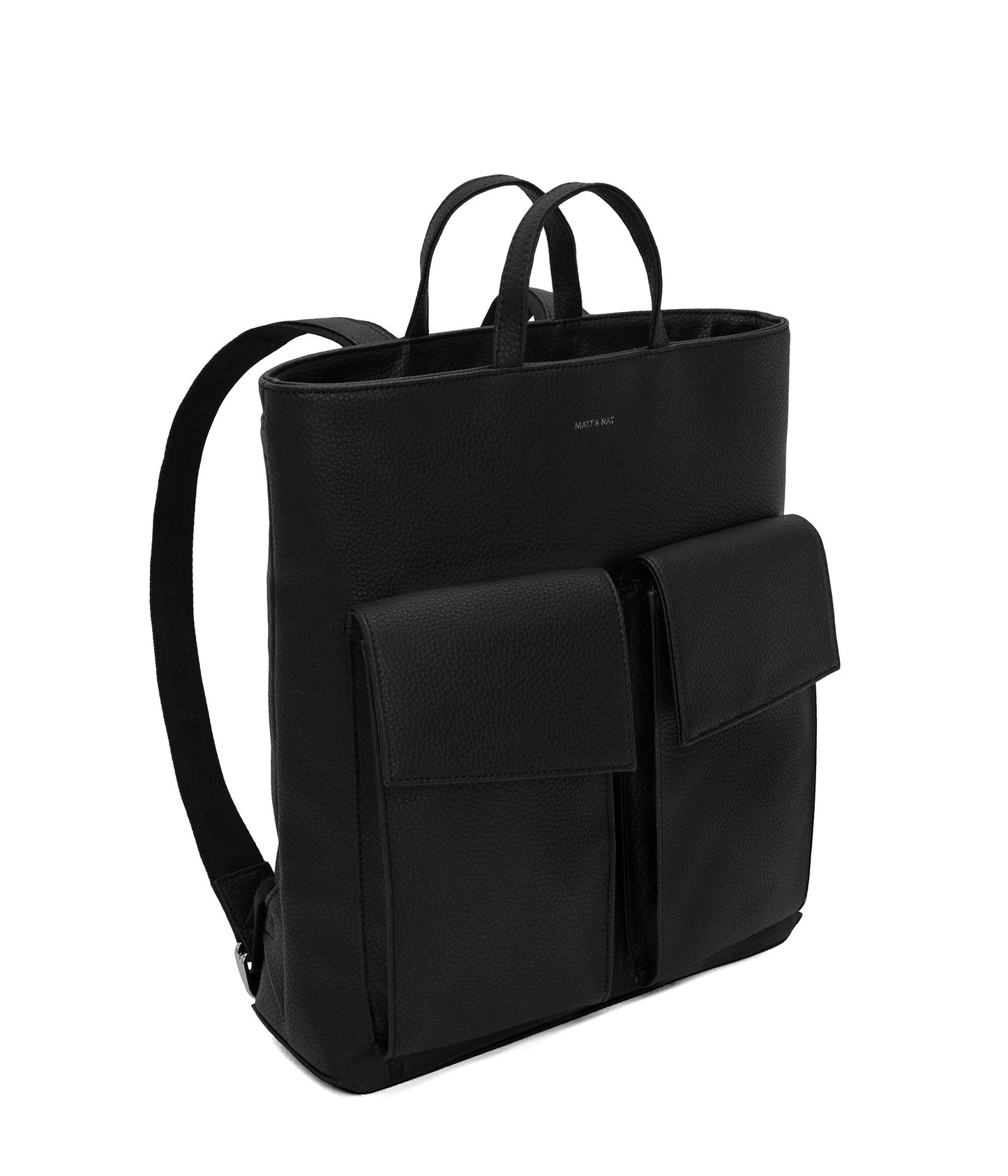 MYRON Vegan Backpack - Purity | Color: Black - variant::black