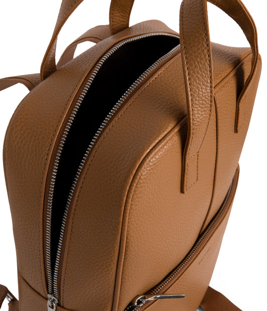 THEBE Vegan Backpack - Purity | Color: Tan, Brown - variant::amber