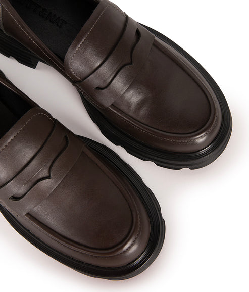 DIDO Women's Vegan Loafer| Color: Brown - variant::brown