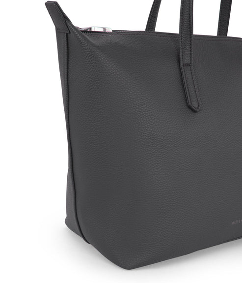 ABBI Vegan Tote Bag - Grain | Color: Coal - variant::coal