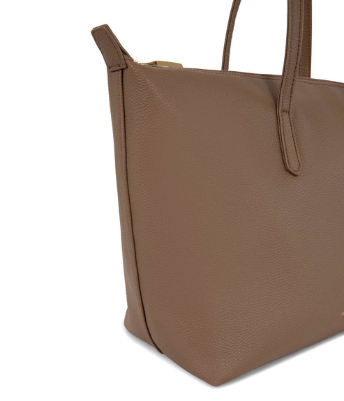 ABBI Vegan Tote Bag - Grain | Color: Toffee - variant::toffee