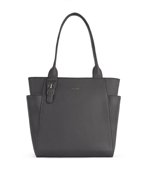 IONA Vegan Tote Bag - Grain | Color: Coal - variant::coal