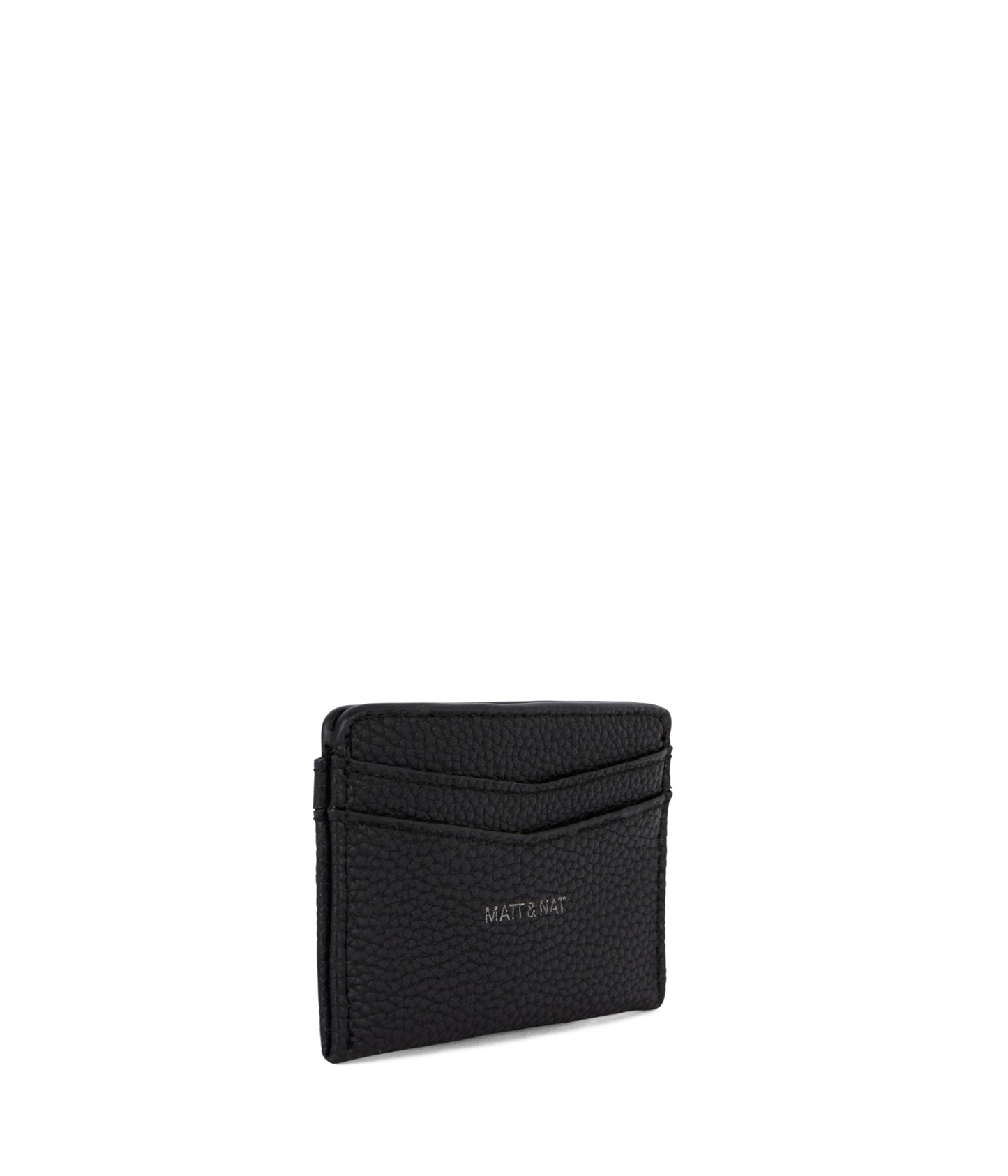 JUNYA Vegan Card Holder - Grain | Color: Black - variant::black