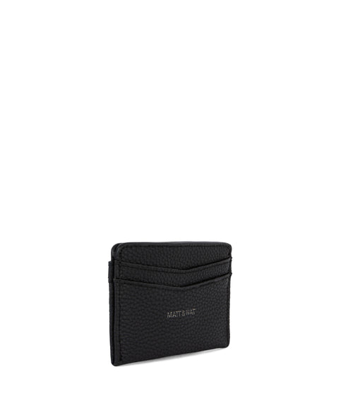JUNYA Vegan Card Holder - Grain | Color: Black - variant::black