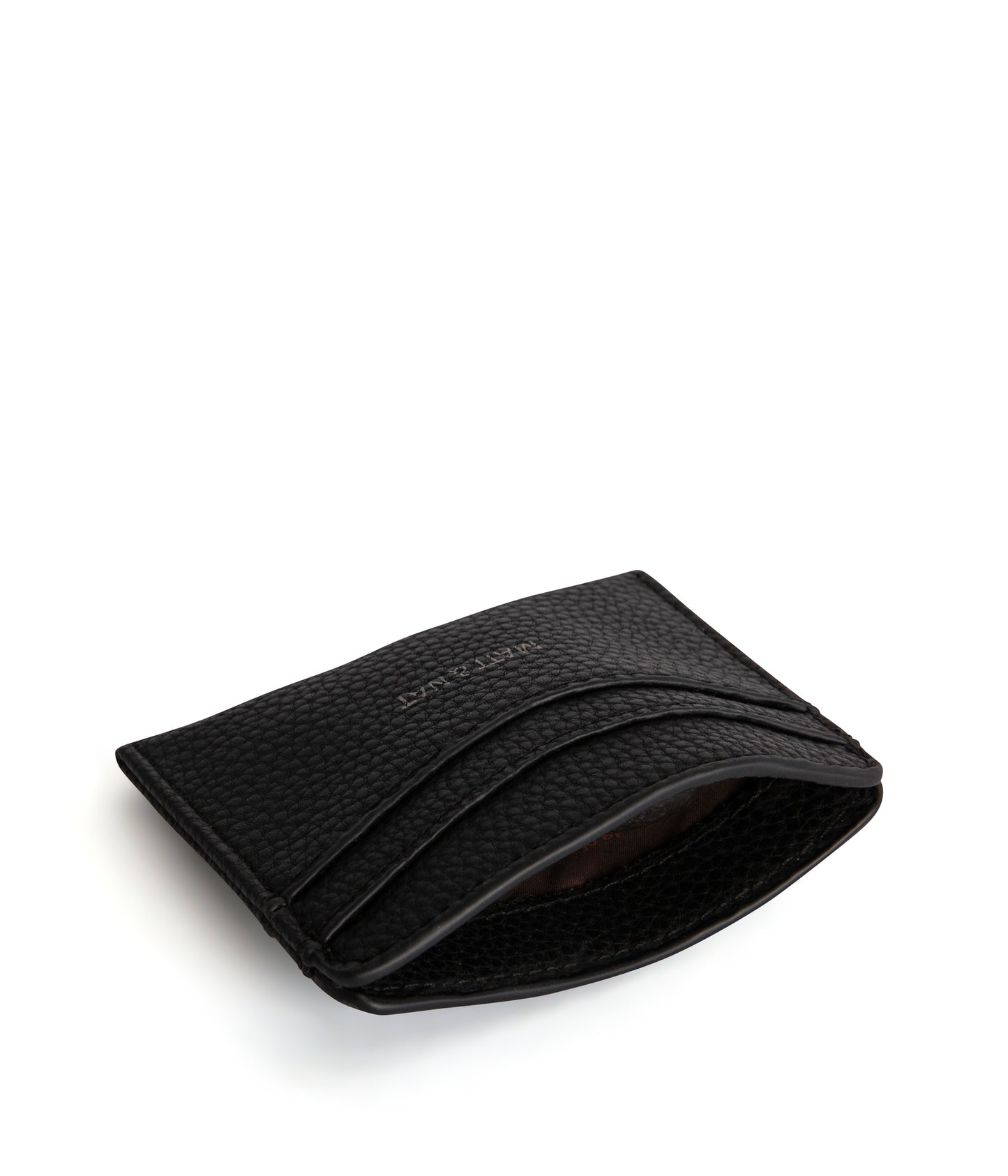 JUNYA Vegan Card Holder - Grain | Color: Black - variant::black