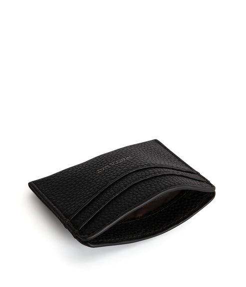 JUNYA Vegan Card Holder - Grain | Color: Black - variant::black
