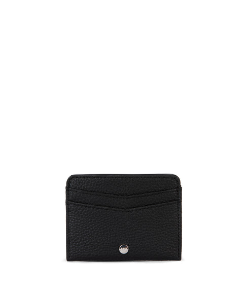 JUNYA Vegan Card Holder - Grain | Color: Black - variant::black
