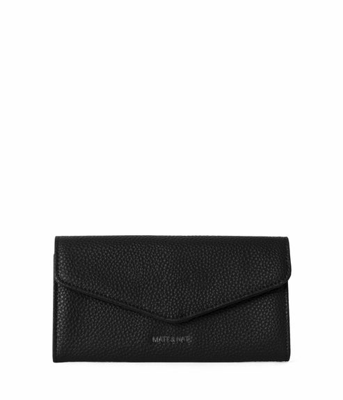Raye Vegan Wallet - Grain | Color: Black - variant::black