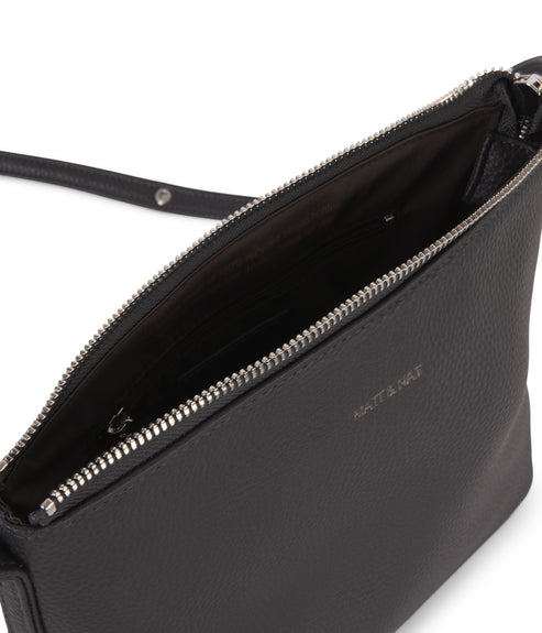 SAM Vegan Crossbody Bag - Grain | Color: Coal - variant::coal
