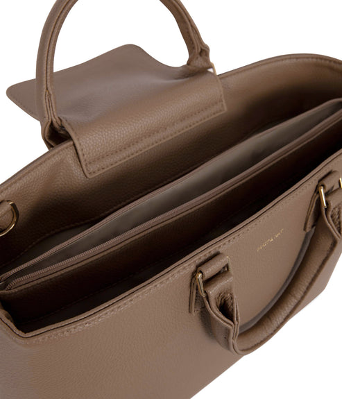 SEVYN Vegan Satchel - Grain | Color: Toffee - variant::toffee