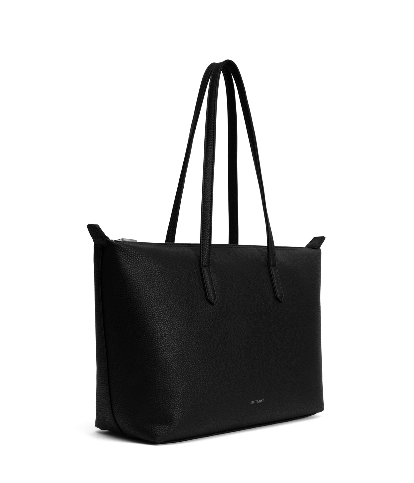 ABBI Vegan Tote Bag - Grain | Color: Black - variant::black