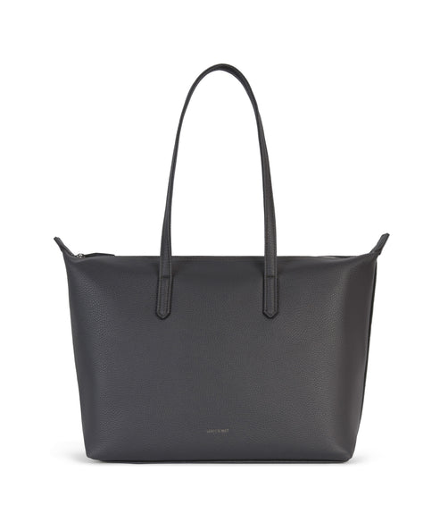 ABBI Vegan Tote Bag - Grain | Color: Coal - variant::coal