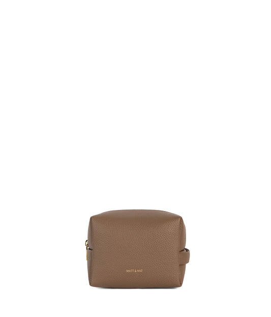 BLAIRSM Small Vegan Toiletry Case - Grain | Color: Toffee - variant::toffee