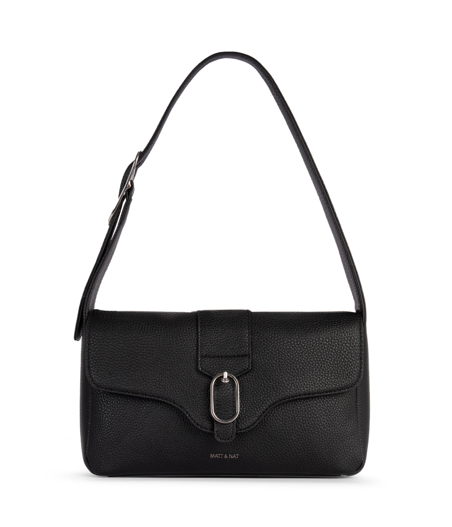 ISABELLE Vegan Shoulder Bag – Grain | Color: Black - variant::black