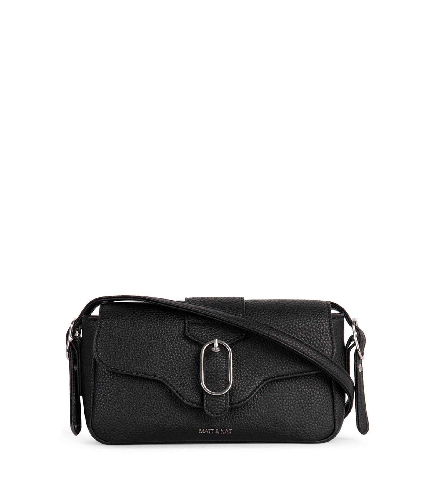 ISABELLE SM Vegan Crossbody Bag – Grain | Color: Black - variant::black