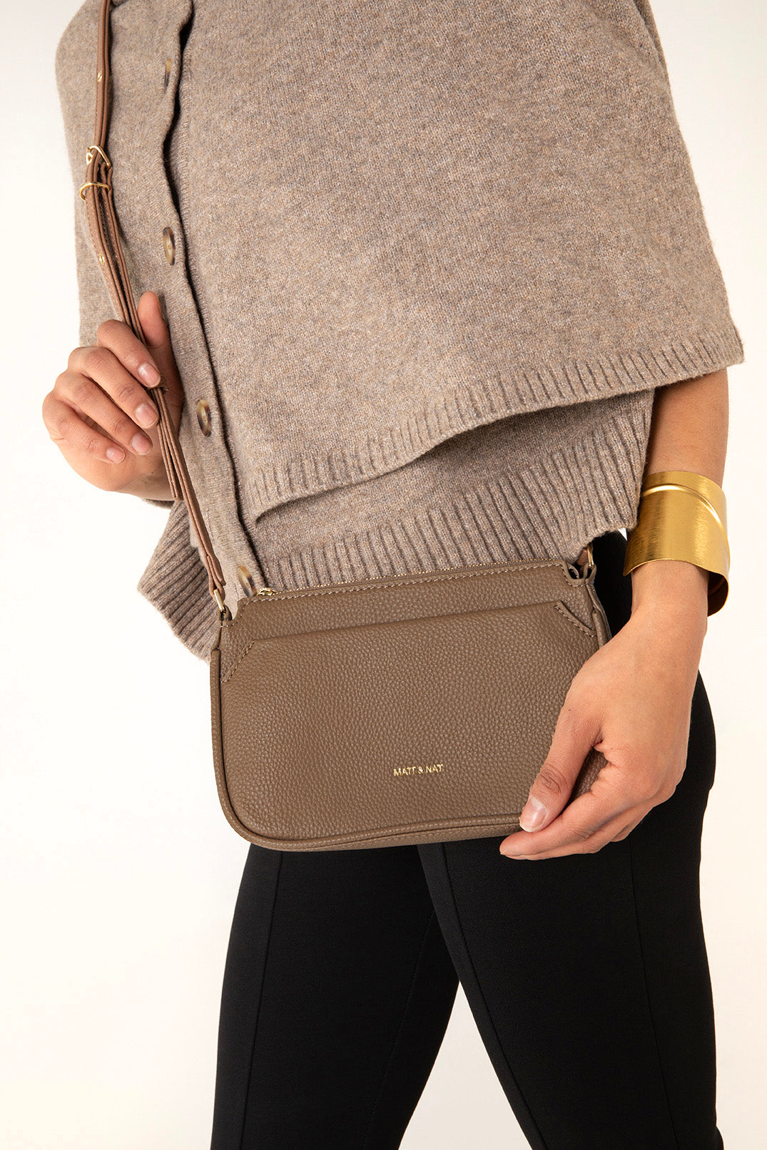 IVY Vegan Crossbody Bag - Grain | Color: Toffee - variant::toffee