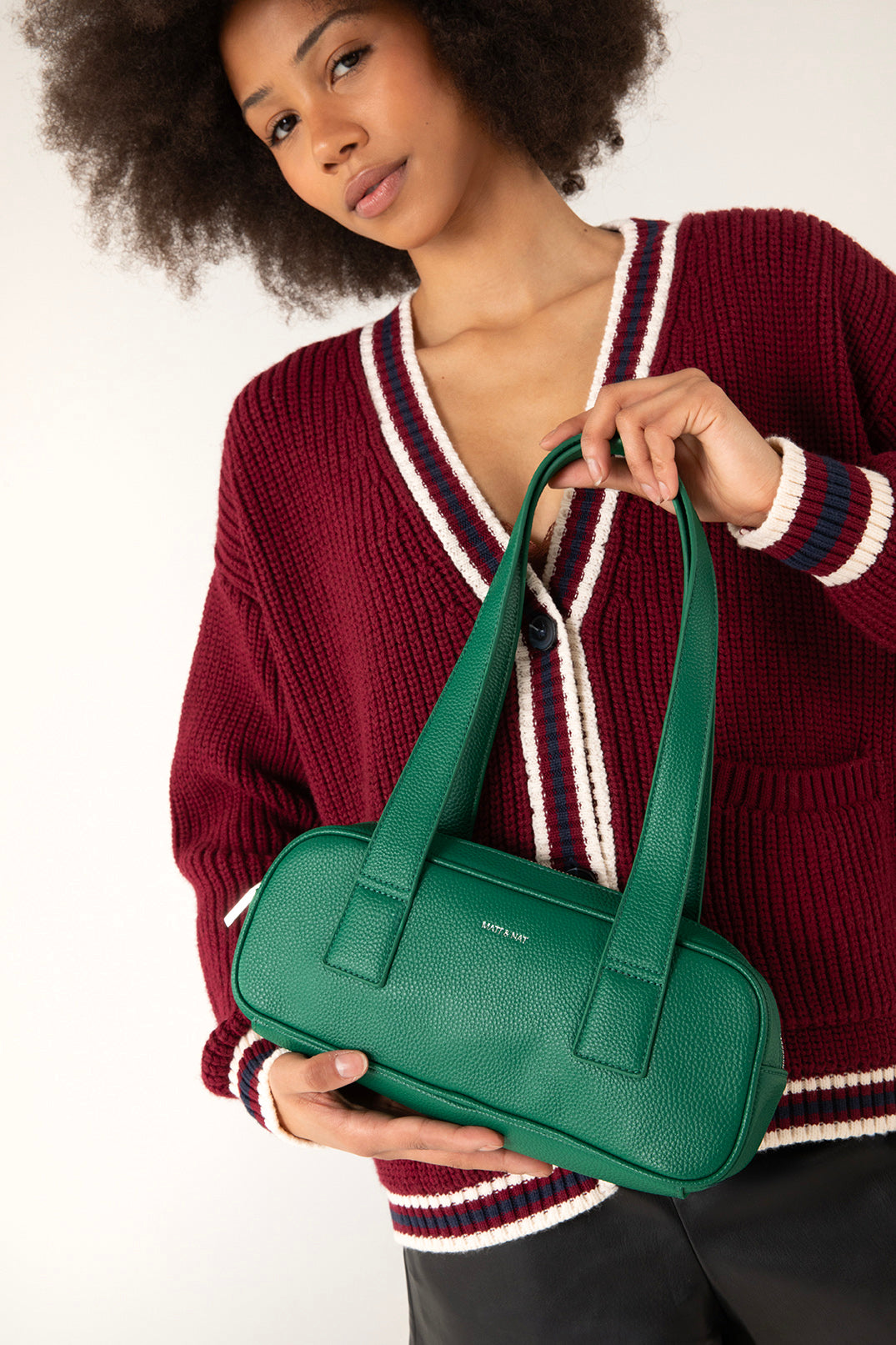 LEMUR Vegan Satchel – Grain | Color: Avocado - variant::avocado