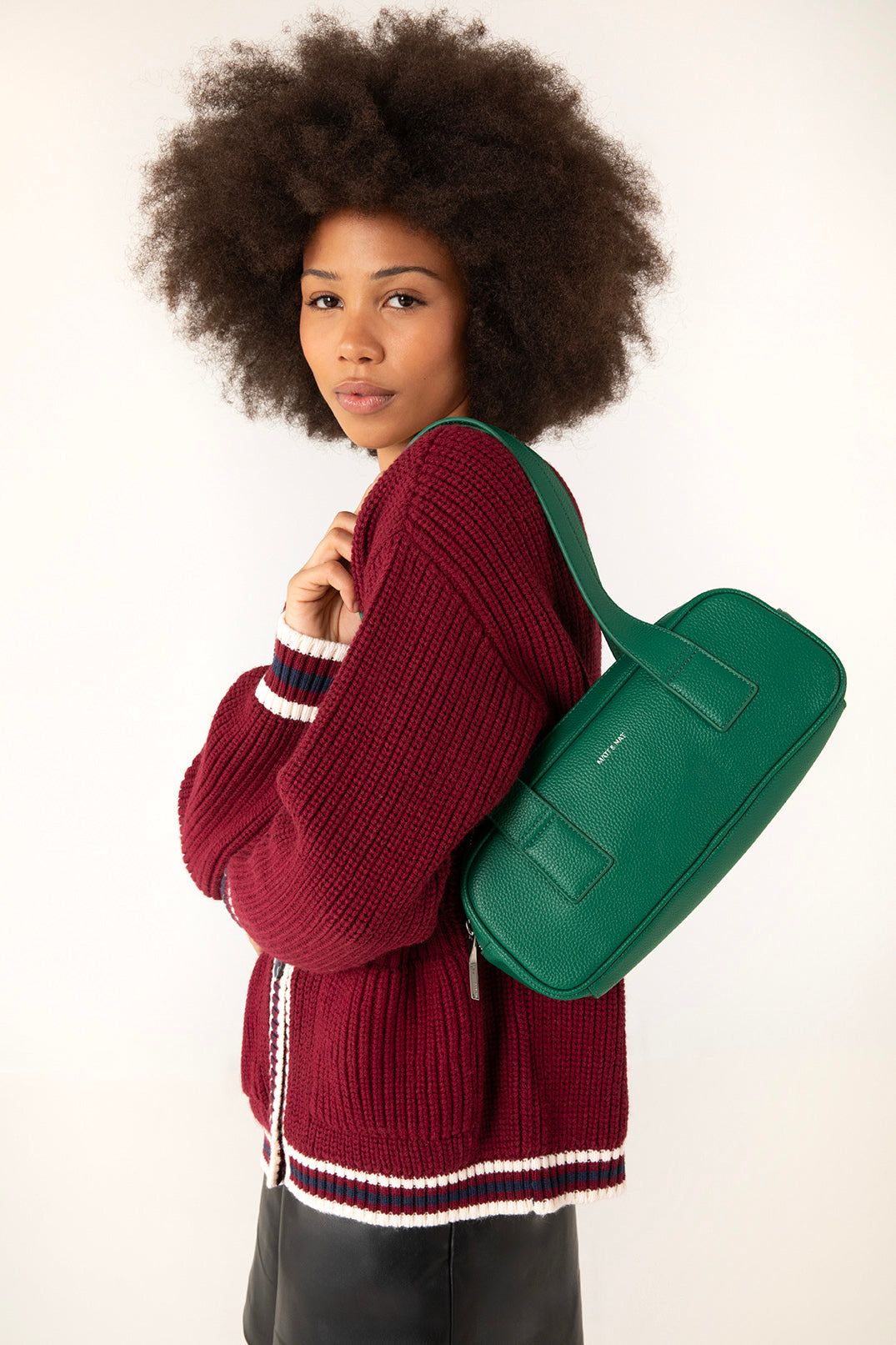 LEMUR Vegan Satchel – Grain | Color: Coal - variant::coal