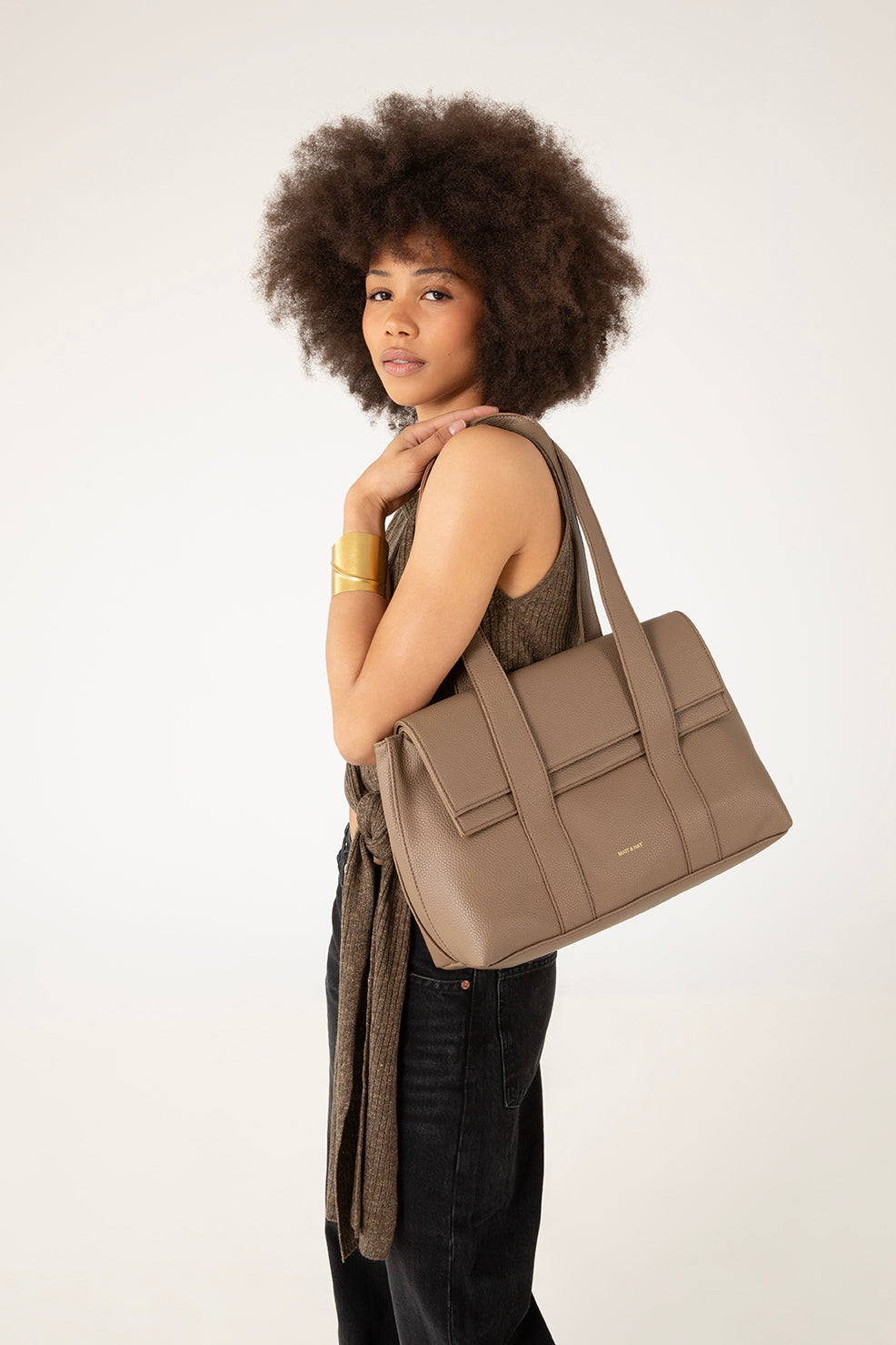 MOLLY Vegan Tote Bag – Grain | Color: Toffee - variant::toffee