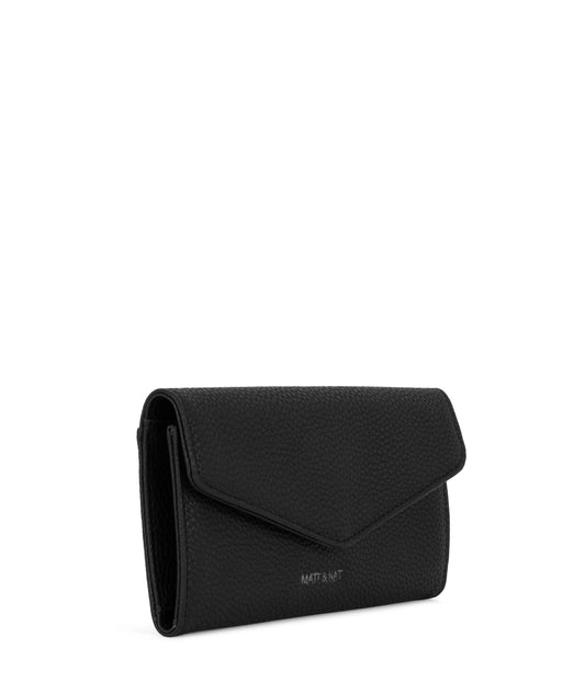 Raye Vegan Wallet - Grain | Color: Black - variant::black