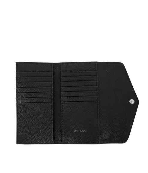 Raye Vegan Wallet - Grain | Color: Black - variant::black