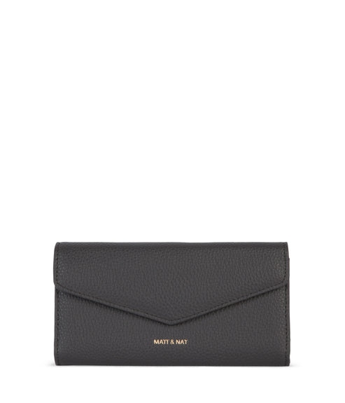 Raye Vegan Wallet - Grain | Color: Coal - variant::coal