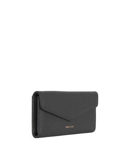 Raye Vegan Wallet - Grain | Color: Coal - variant::coal
