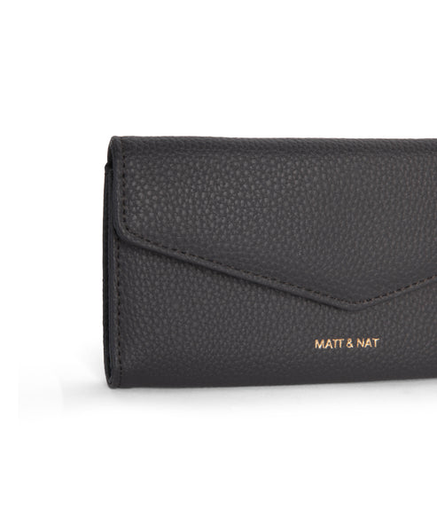Raye Vegan Wallet - Grain | Color: Coal - variant::coal